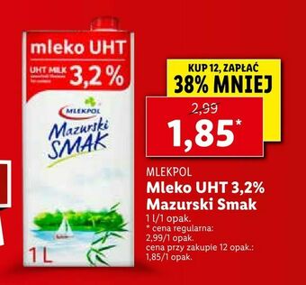 Lidl Mleko UHT 3,2% Mazurski Smak oferta