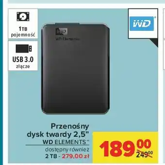 Carrefour Dysk przenośny 2 tb 2.5&quot; 1 SZT oferta