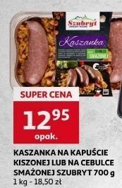 Auchan Kaszanka grillowa z kapustą kiszoną szubryt oferta