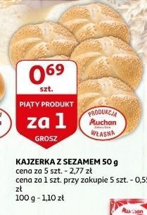 Auchan Kajzerka z sezamem auchan oferta