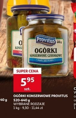 Auchan Ogórki konserwowe czosnkowe provitus oferta