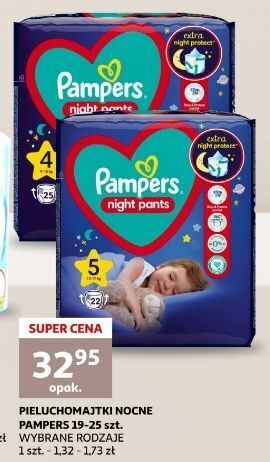 Auchan Pieluszki dla dzieci 4 pampers night pants oferta
