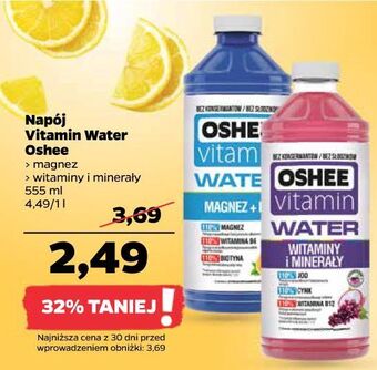 Netto Napój witaminy i minerały oshee vitamin water oferta