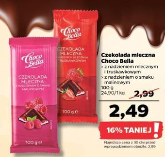 Netto Czekolada mleczna truskawkowa chocobella oferta