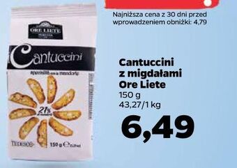 Netto Ciasteczka cantuccini z migdałami ore liete oferta