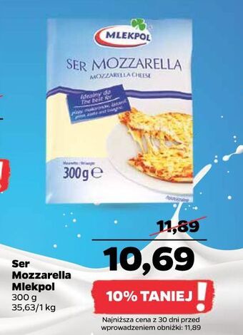 Netto Ser mozzarella - kostka mlekpol oferta