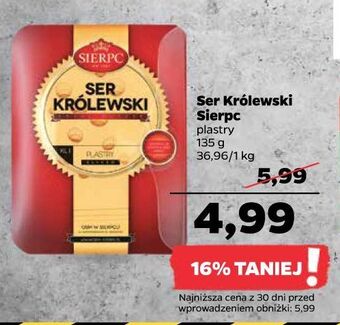 Netto Ser żółty królewski plastry sierpc oferta