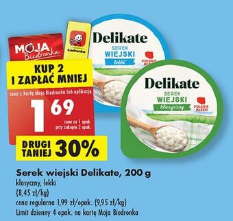 Biedronka Serek wiejski lekki delikate oferta