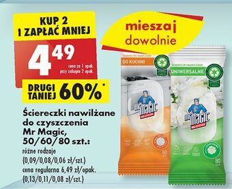 Biedronka Ściereczki nawilżane do czyszczenia kuchni mr magic oferta