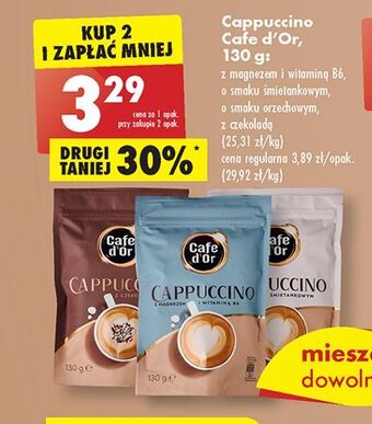 Biedronka Cappuccino z magnezem cafe d'or oferta