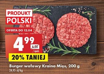 Biedronka Burger wołowy kraina mięs oferta
