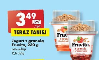 Biedronka Jogurt truskawkowy z granolą fruvita oferta