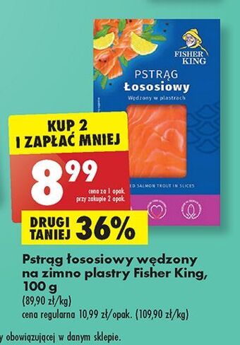 Biedronka Pstrąg łososiowy wędzony na zimno fisher king oferta