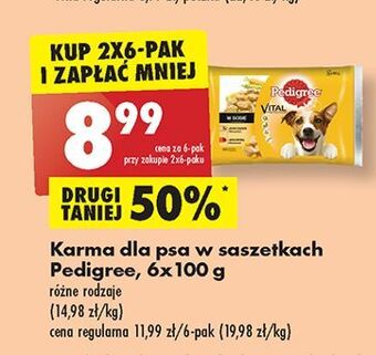 Biedronka Karma dla psa w sosie kurczak z warzywami + wołowina pedigree vital oferta