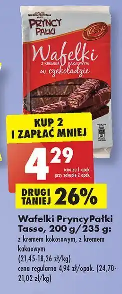 Biedronka Pryncypałki z kremem kokosowym tasso oferta