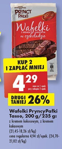 Pryncypałki z kremem kakaowym w czekoladzie deserowej tasso