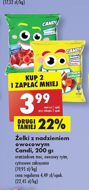 Biedronka Żelki nadziane oranżadki candi (biedronka) oferta