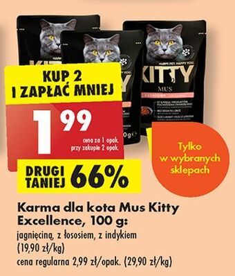 Biedronka Mus z łososiem kitty excellence oferta