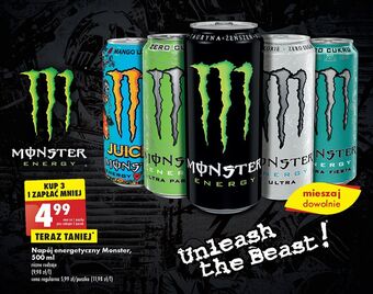 Biedronka Napój energetyczny monster energy ultra oferta