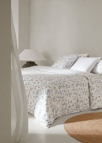 MANGO Poszwa na kołdrę ze wzorem w kwiaty na łóżko 90 cm oferta