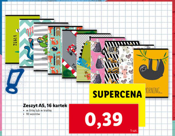 Lidl Zeszyt A5 16 kartek oferta