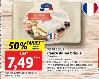 Lidl Duc de coeur Francuski ser brique 200 g oferta