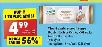 Biedronka Chusteczki wilgotne aloe care oferta