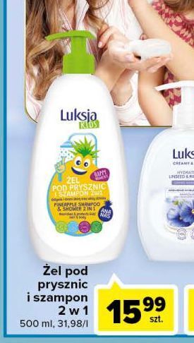 Carrefour Żel pod prysznic i szampon 2w1 ananas luksja kids oferta