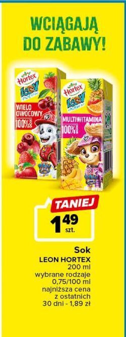 Carrefour Sok 100 % multiwitamina hortex leon oferta