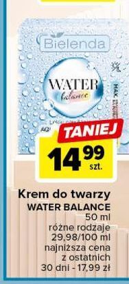 Carrefour Krem do twarzy nawilżajacy bielenda water balance oferta