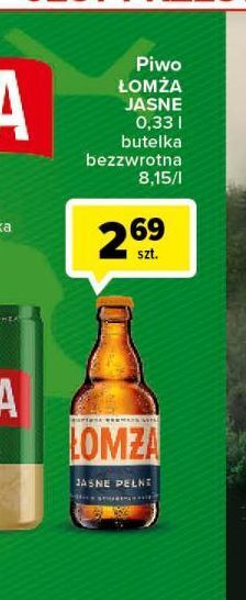 Carrefour Piwo łomża jasne pełne oferta