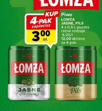 Carrefour Piwo łomża pils oferta