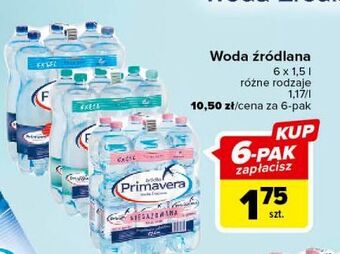 Carrefour Woda niegazowana primavera oferta