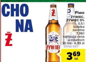 Carrefour Piwo żywiec jasne pełne oferta