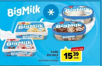 Carrefour Lody truskawka algida big milk oferta
