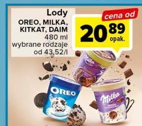 Carrefour Lody z kawałkami ciastek oreo ice cream oferta