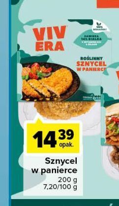 Carrefour Sznycel w panierce vivera vegan oferta