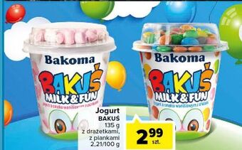 Carrefour Jogurt wanilia z piankami bakoma bakuś oferta