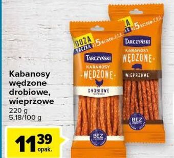 Carrefour Kabanosy wędzone wieprzowe tarczyński oferta