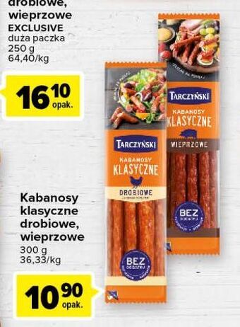 Carrefour Kabanosy wieprzowe tarczyński kabanos klasyczny oferta