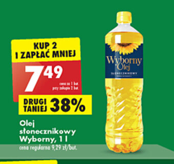 Biedronka Olej słonecznikowy Wyborny 1l oferta
