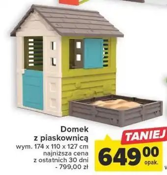 Carrefour Domek z piaskownicą 174 x 110 127 cm oferta