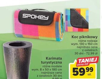 Carrefour Koc piknikowy 130 x 150 cm spokey oferta