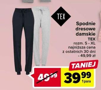 Carrefour Spodnie dresowe damskie rozm. s-xl tex oferta