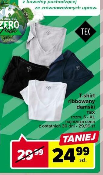 Carrefour T-shirt damski s-xl tex oferta