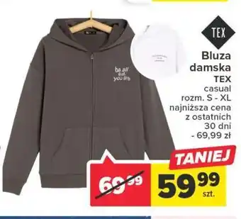 Carrefour Bluza damska z kapturem rozm. s-xl tex oferta