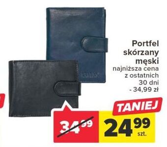 Carrefour Portfel skórzany męski oferta