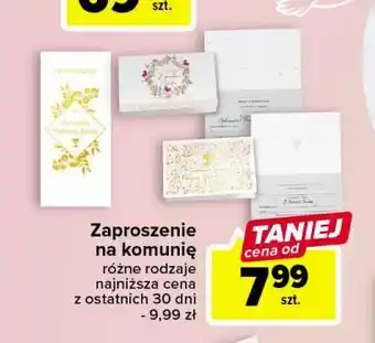 Carrefour Zaproszenie na komunie oferta