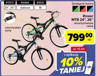 Carrefour Rower mtb 26 męski oferta