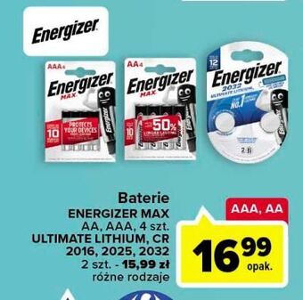 Carrefour Bateria cr2016 energizer oferta